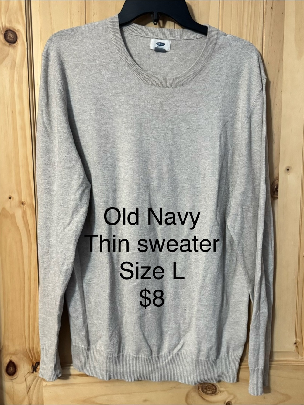 Old Navy Men’s Crewneck Sweater — Light Heather Gray